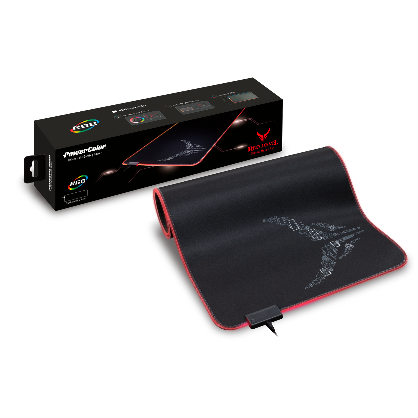 Red Devil RGB Mouse Pad