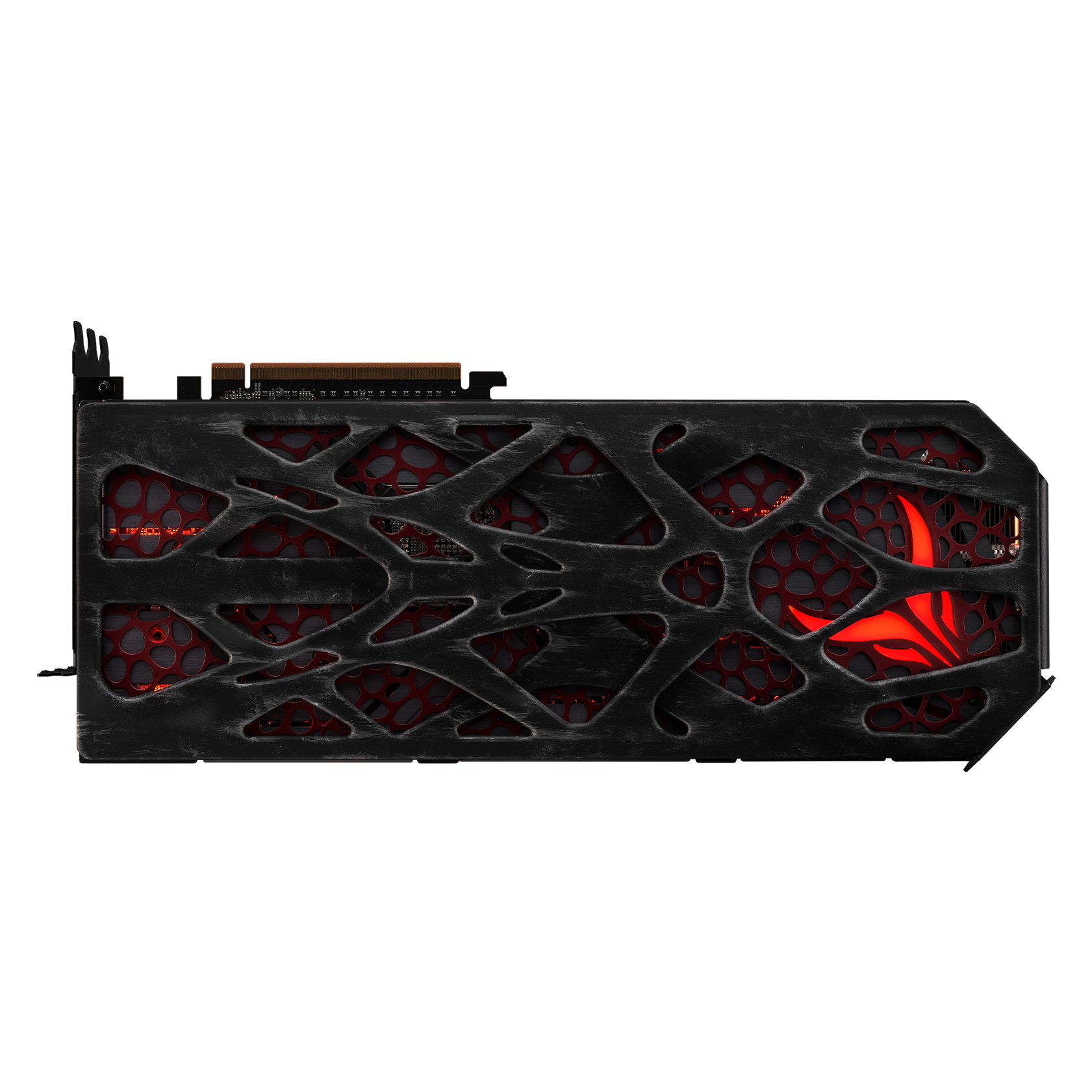Plaque Arrière Amovible PowerColor Devil Skin - Compatible Red Devil 7700/7800/7900 - Design Génératif, Fixation Magnétique - Personnalisez Votre Carte Graphique